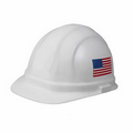 Omega II Cap Hard Hat w/ 6 Point Mega Ratchet Suspension - Printed Flag